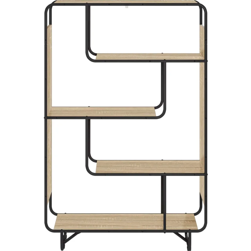 vidaXL Hoge kast Sonoma Eiken 93.5 x 37.5 x 144 cm Bewerkt hout Bruin