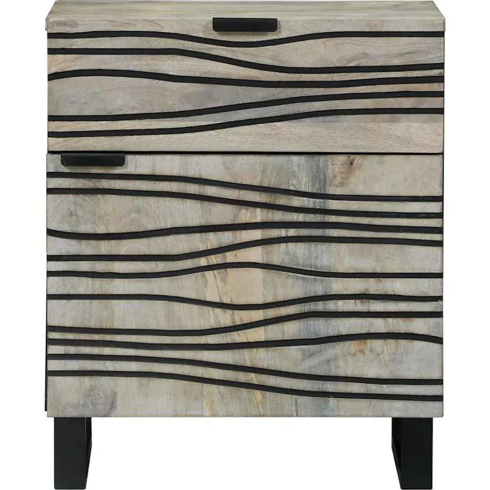 vidaXL Nachtkastje Wit 50 x 33 x 60 cm Bewerkt hout, foto 3