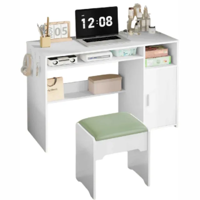 NextNovaDeals Computerbureau met 1 Deur - Modern Bureau met Minimalistisch Design - Kantoortafel voor Studeerkamer en Kantoor Zwart