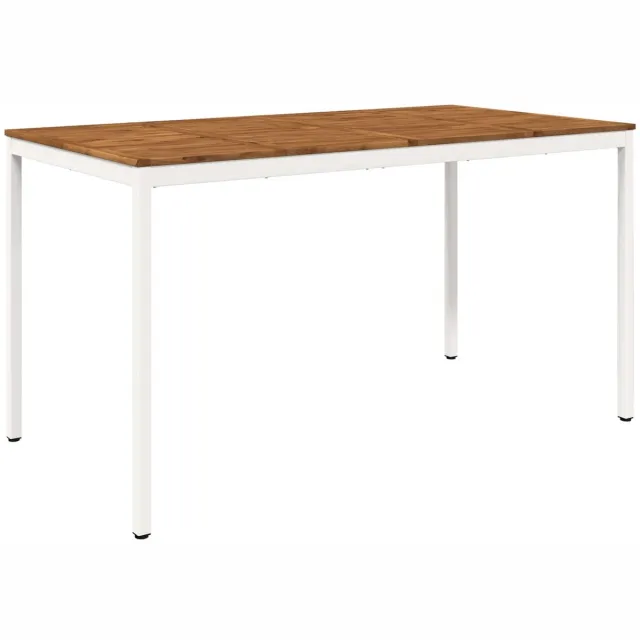 vidaXL Tuin - Bar - Tafel - NAARDEN - Natuurlijk - en - Wit - 196 - x - 100,5 - x - 105 - cm Natuurlijk en Wit