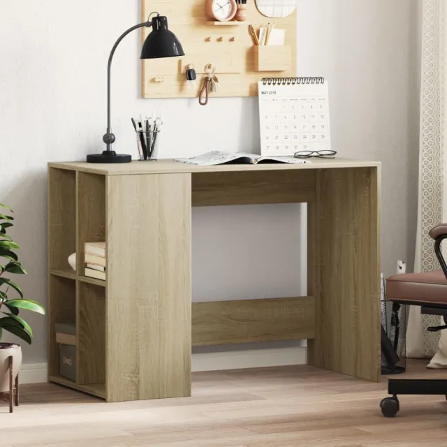 vidaXL Bureau 102x50x75 cm bewerkt hout sonoma eikenkleurig Bruin