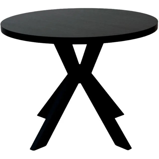 Lizzely Garden & Living Eettafel rond melamine 100cm Sanne zwart ronde tafel