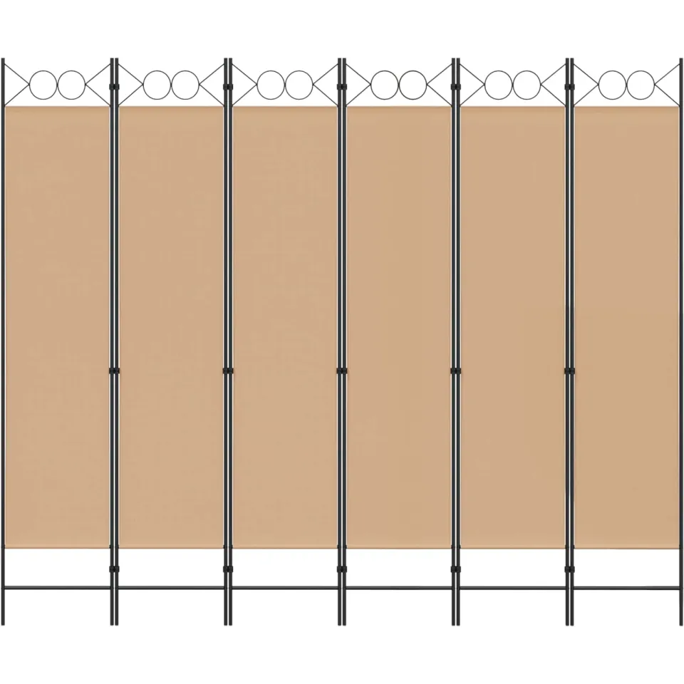vidaXL 6-Panelen Kamerscherm Beige 240 x 200 cm Stof, foto 4