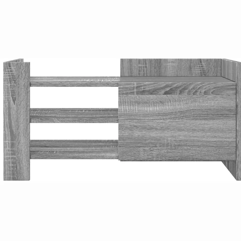 vidaXL Tv-meubel 80x35x40 cm bewerkt hout grijs sonoma eikenkleurig