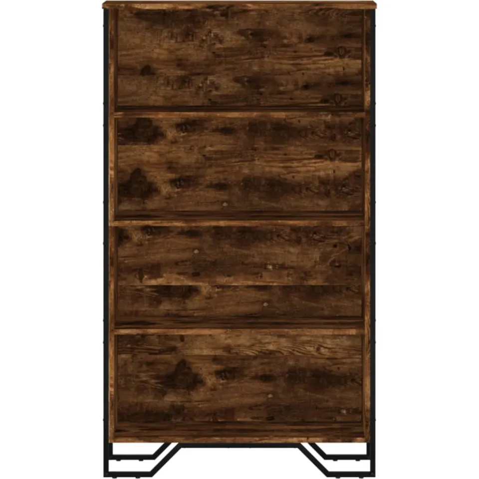 vidaXL Boekenkast 80x31x137,5 cm bewerkt hout gerookt eikenkleurig, foto 4