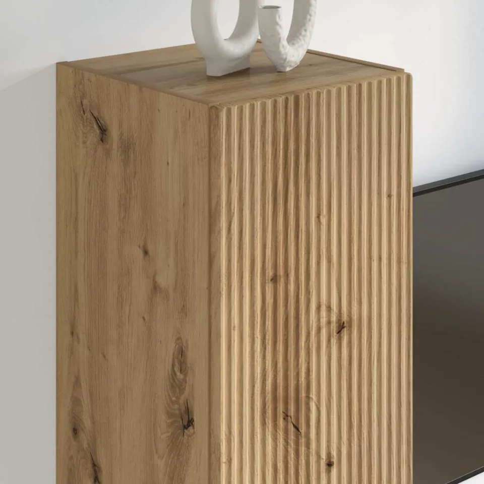 vidaXL TV Wandkast 2 st Ambachtelijk eiken Bewerkt hout, foto 4