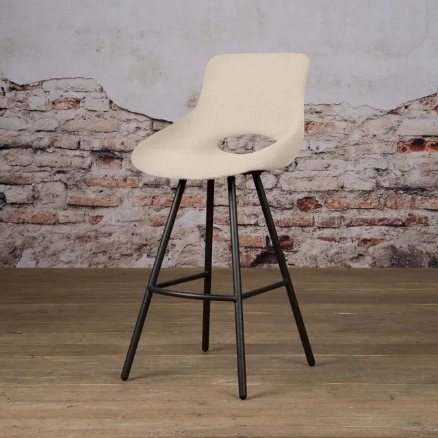 sidd Campo barchair - fabric Teddy MJ8-1 White
