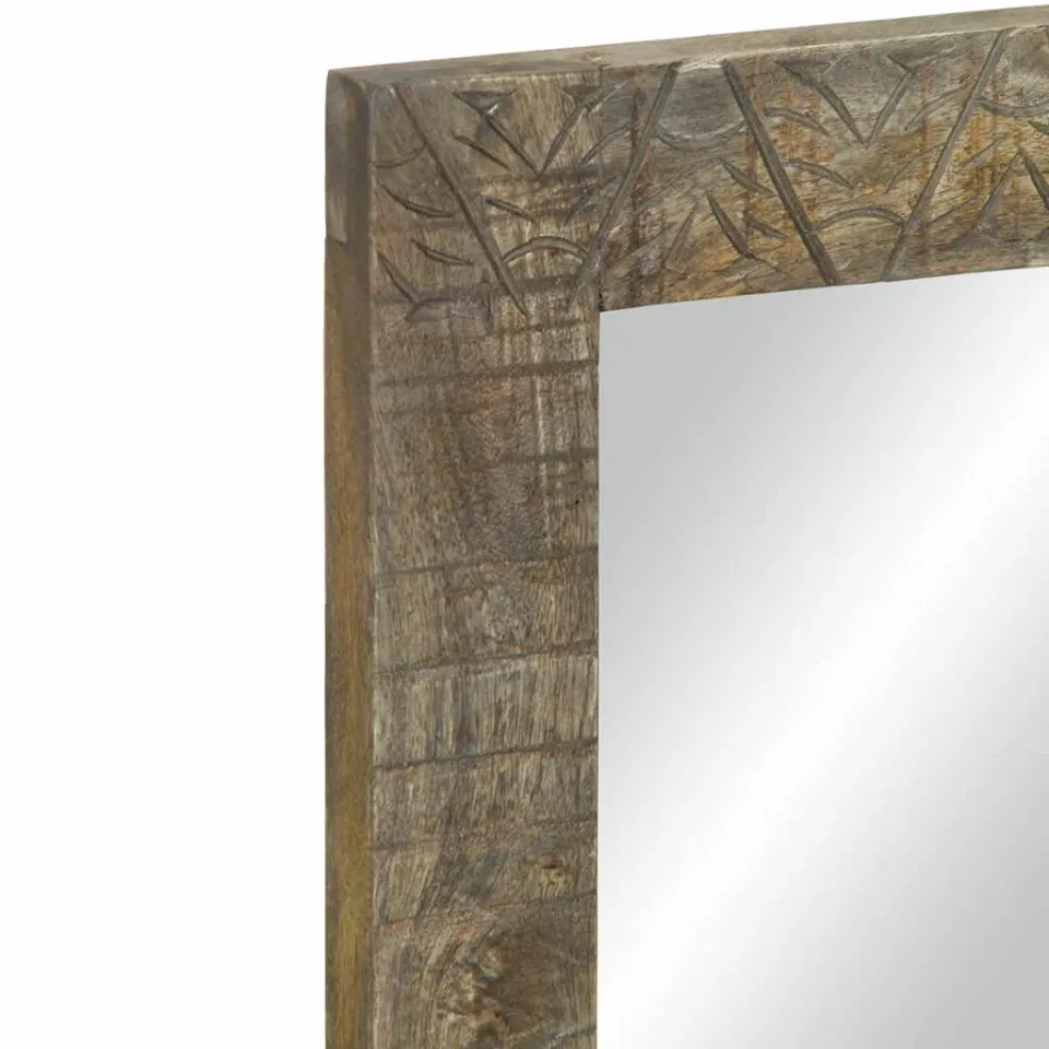 vidaXL Badkamerspiegel 50x2,5x70 cm massief mangohout bruin, foto 4