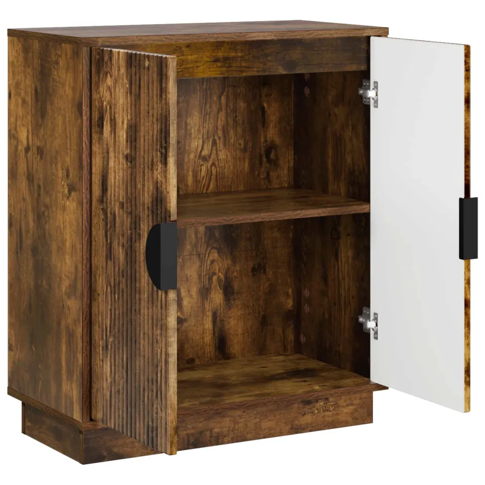 vidaXL Dressoir VENRAY Gerookt eiken 66 x 33 x 77,5 cm Bewerkt hout Bruin