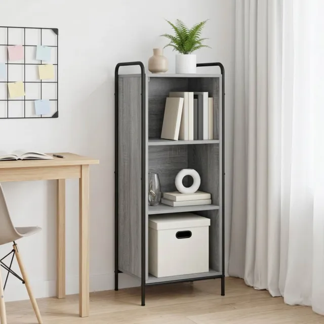 vidaXL Boekenkast 55,5 x 33 x 174 cm Bewerkt hout Grijs Sonoma, foto 2