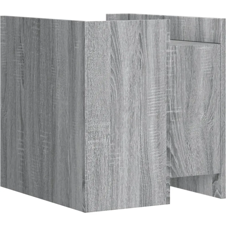 vidaXL Nachtkastje 45x50x50 cm bewerkt hout grijs sonoma eikenkleurig, foto 4