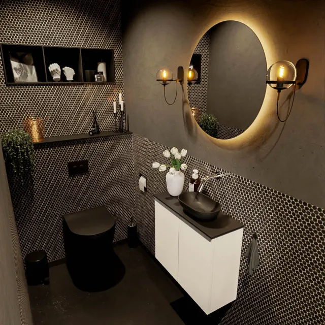 Mondiaz Fowy toiletmeubel talc