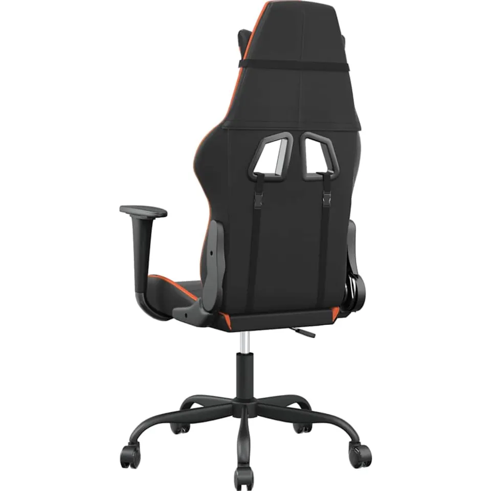 vidaXL Gamestoel kunstleer zwart en oranje, foto 4