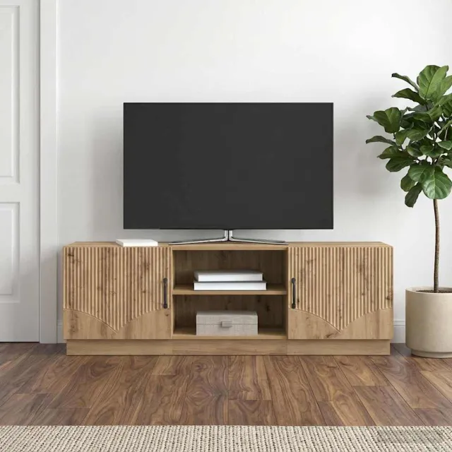 vidaXL Tv-meubel 150 x 31 x 47 cm Artisanaal eiken Bewerkt hout, foto 2
