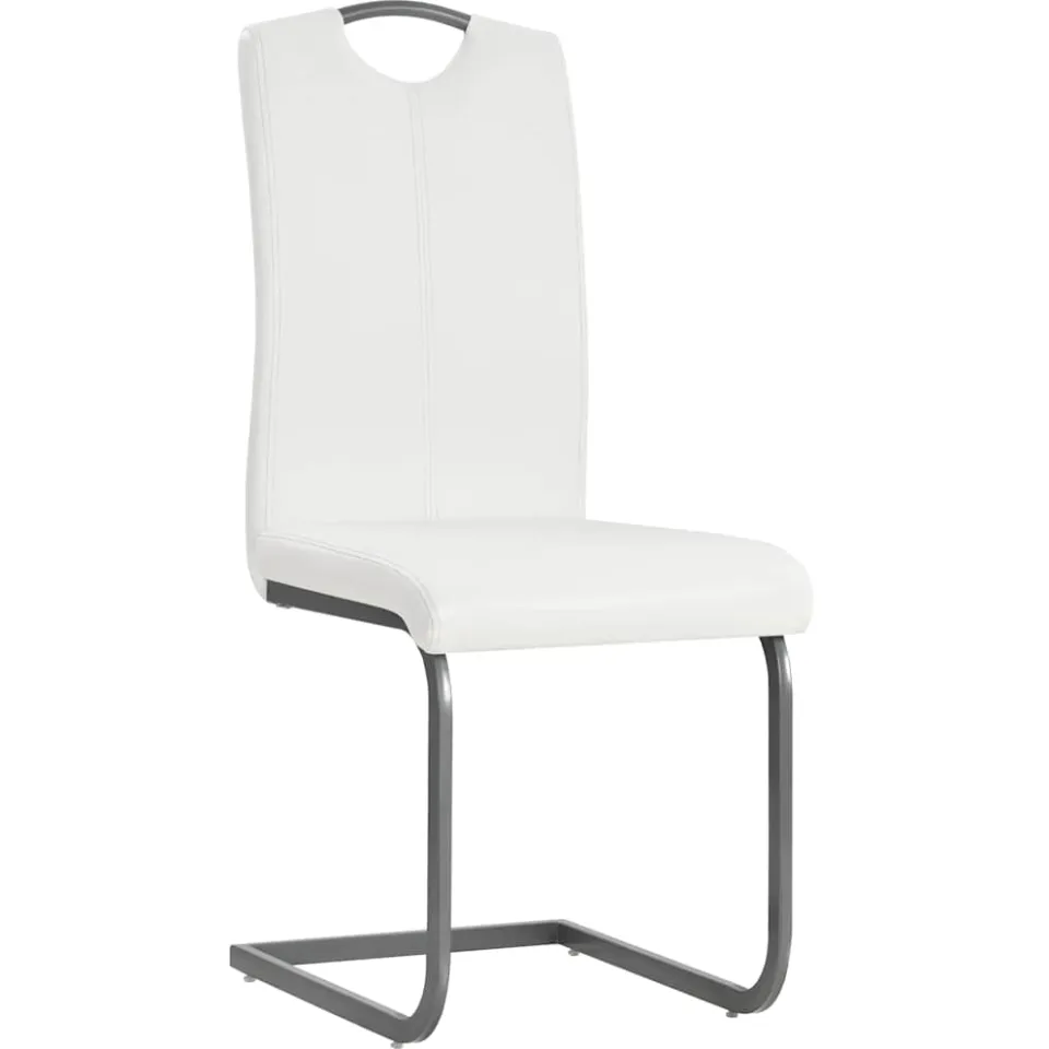 vidaXL Eetkamerstoelen 2 st kunstleer wit, foto 2