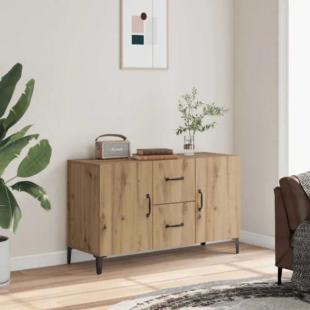 vidaXL Dressoir 100x36x60 cm bewerkt hout artisanaal eikenkleurig, foto 2