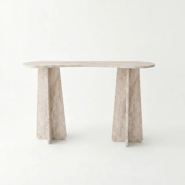 Skye Decor , Ladekast, Zen - Travertine, Gemelamineerde spaanplaat, Travertin, 120 x 35 x 75 cm travertijn