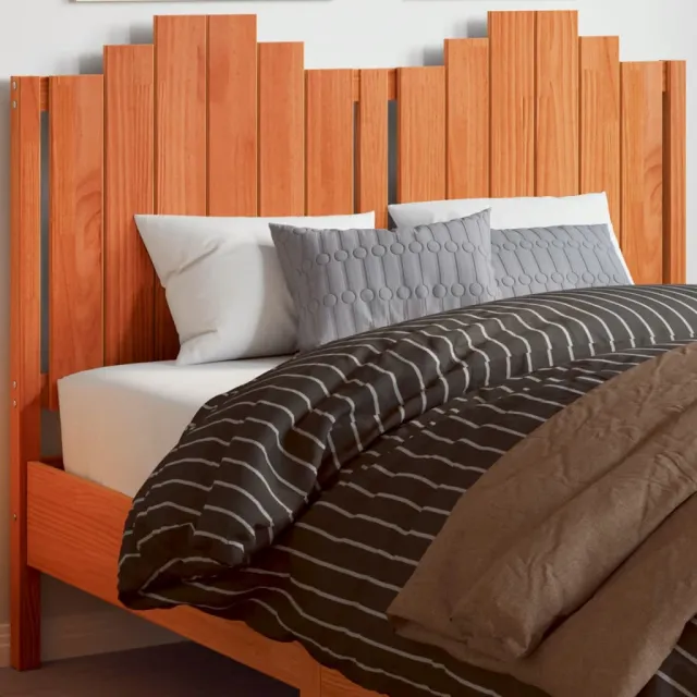 vidaXL Hoofdbord 135 cm massief grenenhout wasbruin