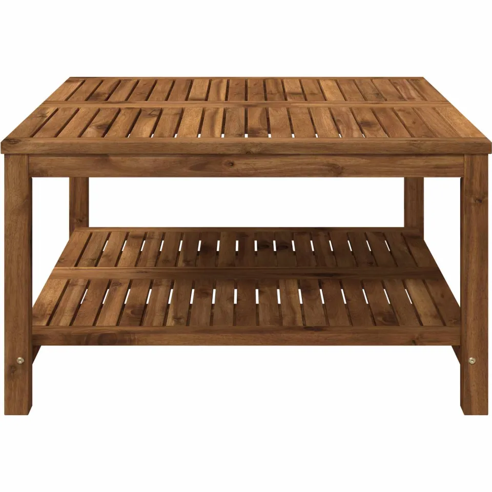 vidaXL Salontafel LAREN Naturel 80,5 x 80 x 45 cm Massief Acaciahout Bruin