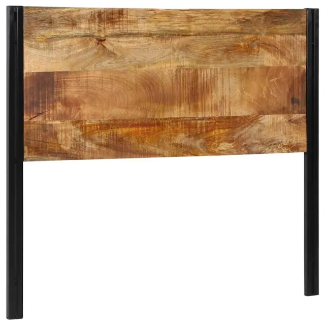 vidaXL Hoofdeinde 120 cm massief hout mango en ijzer Bruin