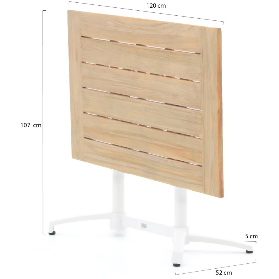 Bellagio tuinmeubelen Bellagio Canzo klaptafel 120x70x75cm bruin, foto 4