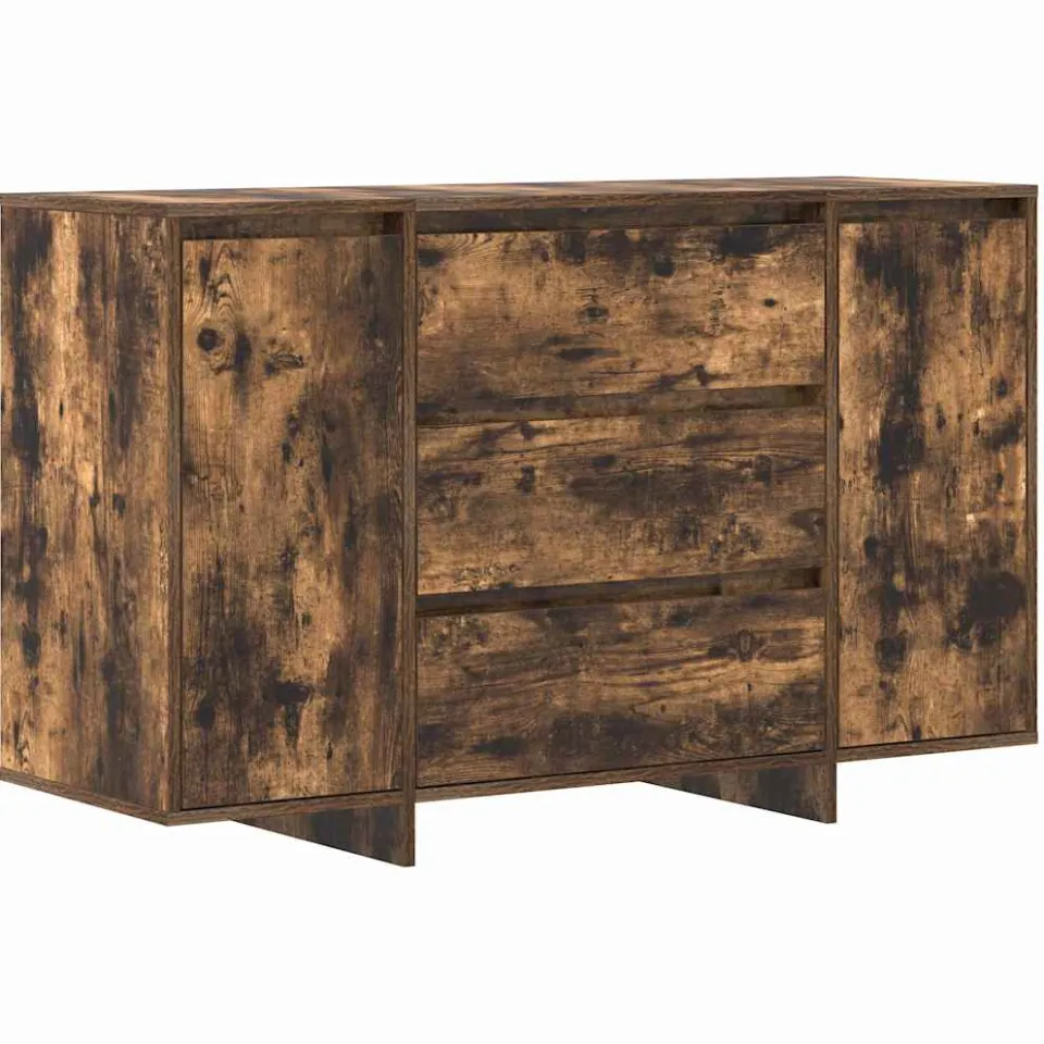 vidaXL Dressoir Gerookt eiken 120 x 41 x 75 cm Bewerkt hout, foto 3