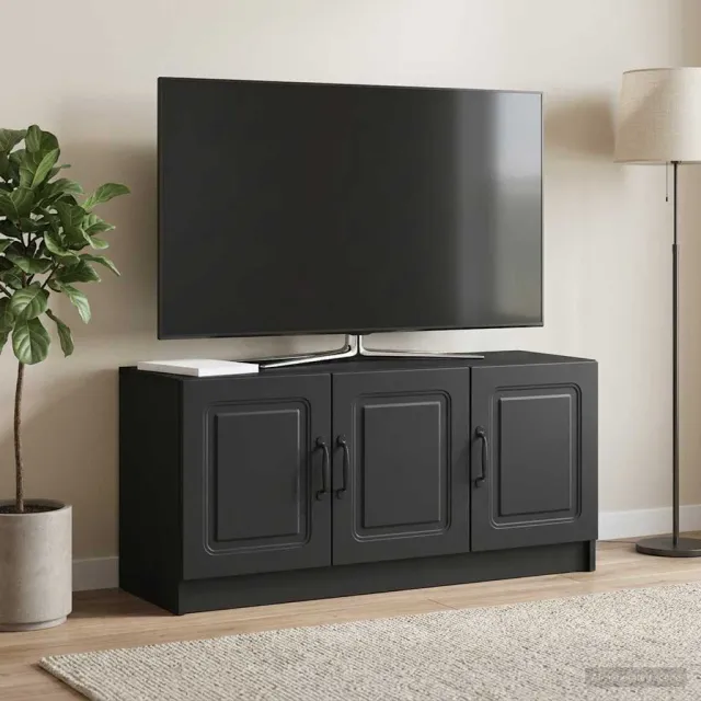 vidaXL TV-kast Zwart 99 x 34,5 x 47 cm Bewerkt hout, foto 2