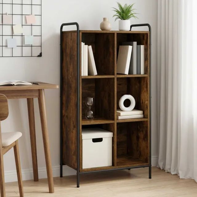vidaXL Boekenkast 57 x 33 x 111 cm Bewerkt hout Gerookt eiken, foto 2
