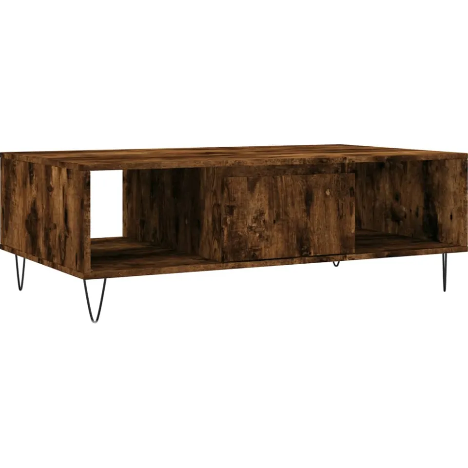 vidaXL Salontafel 104x60x35 cm bewerkt hout gerookt eikenkleurig, foto 3