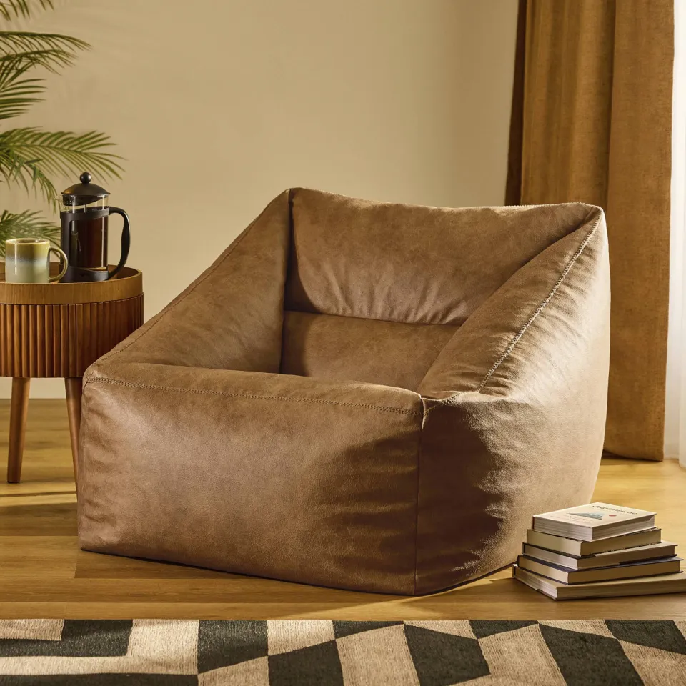 icon - Natalia XL Zitzak Fauteuil - Kunstleer - Bruin, foto 6