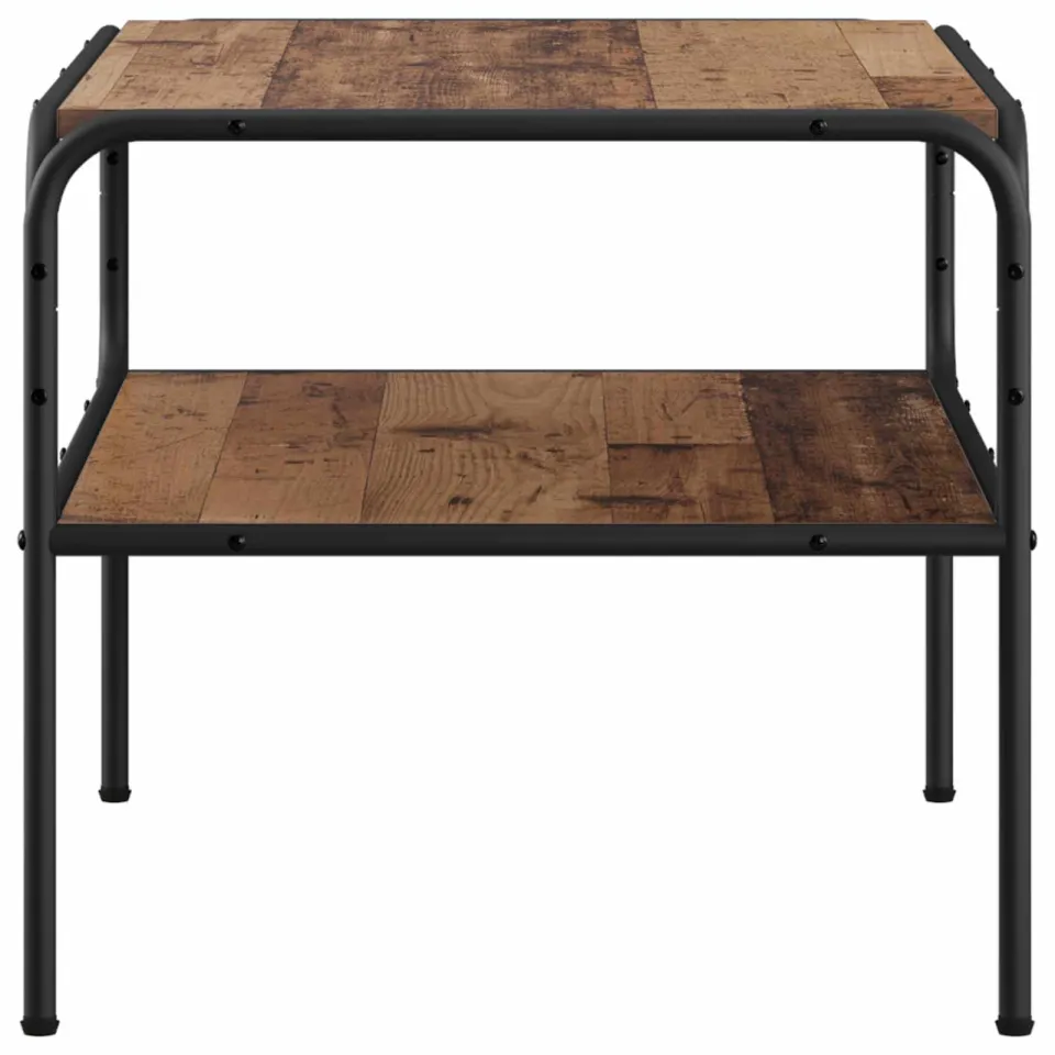vidaXL Bijzettafel Oud hout 100 x 50 x 46 cm Bewerkt hout bruin, foto 4