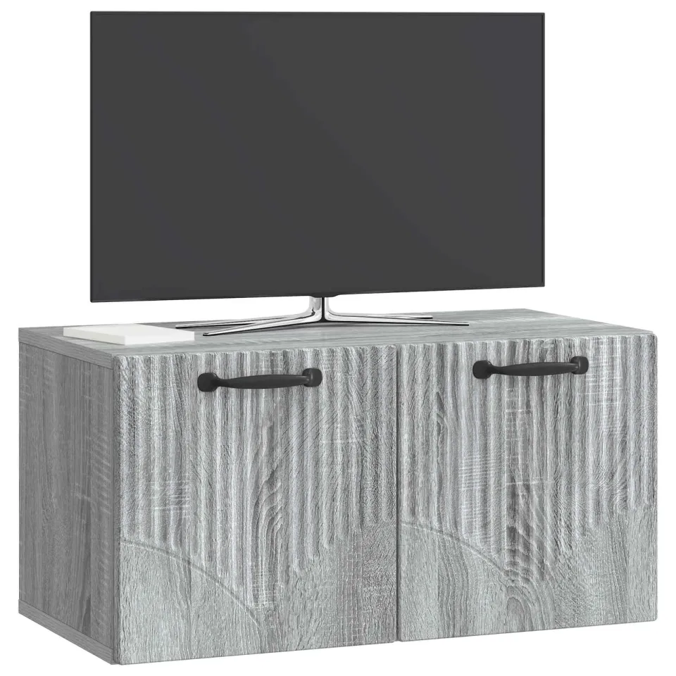 vidaXL Wandbeugel TV-kast Grijs sonoma 59,5 x 31 x 30 cm Bewerkt hout, foto 3