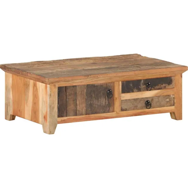vidaXL Salontafel 90x50x31 cm massief gerecycled hout Bruin