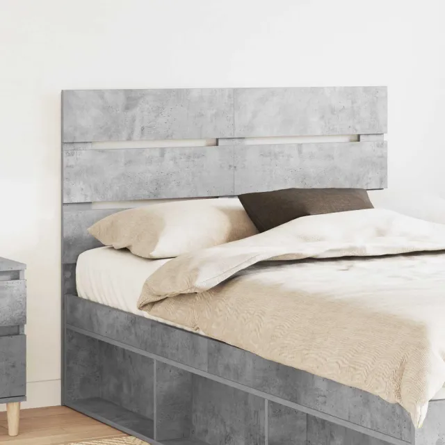 vidaXL Hoofdbord Beton Grijs Bewerkt hout