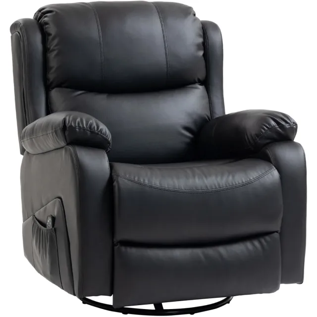 GranMaison Massagestoel - Relaxfauteuil - Zetel - Stof - 1 persoons - Met armleuning - Zeer comfortabel - Elektrisch - Zwart