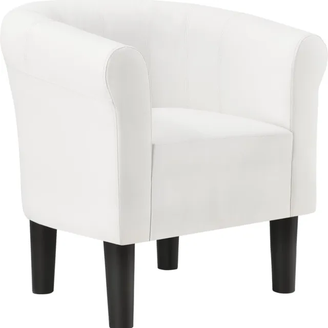 en.casa Fauteuil schelpen fauteuil - wit
