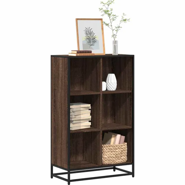 vidaXL Boekenkast 65,5x33x107,5 cm bewerkt hout bruin eikenkleur