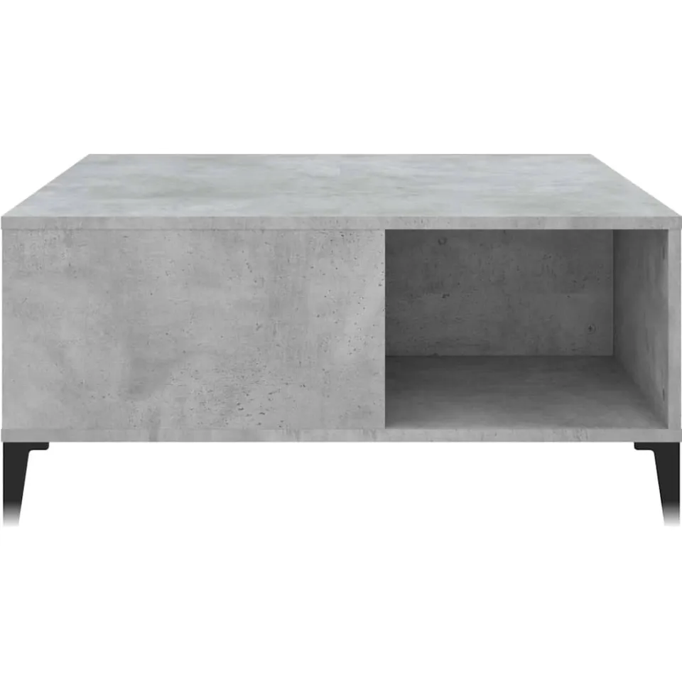 vidaXL Salontafel 80x80x36,5 cm bewerkt hout betongrijs grijs