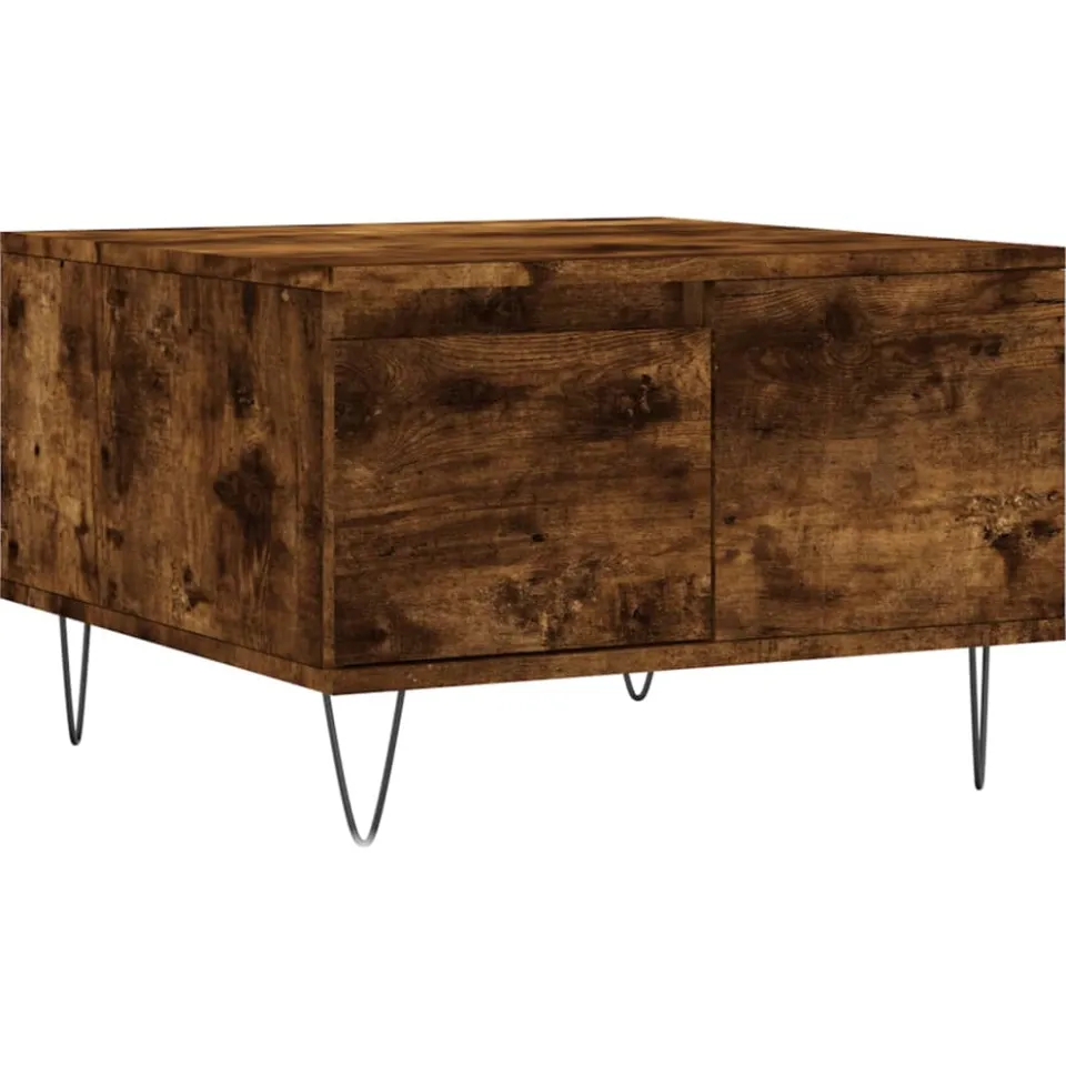 vidaXL Salontafel 55x55x36,5 cm bewerkt hout gerookt eikenkleurig, foto 3
