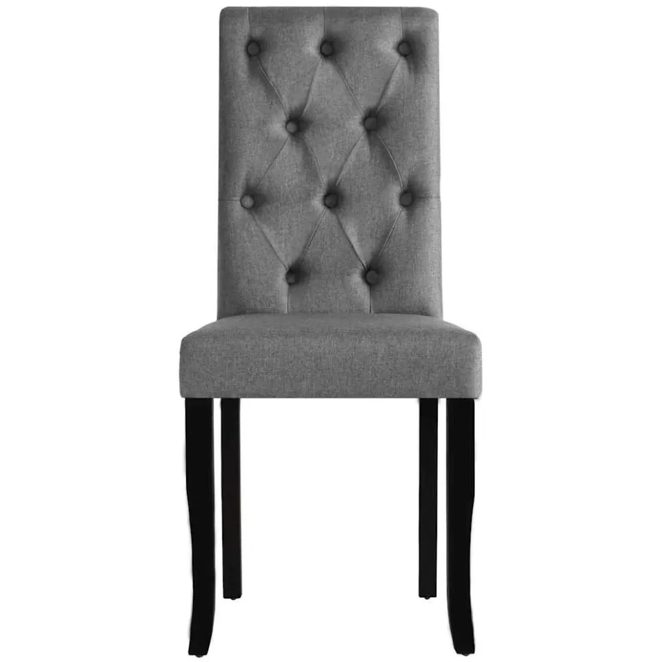vidaXL Eetkamerstoelen 2 st stof donkergrijs grijs, foto 3