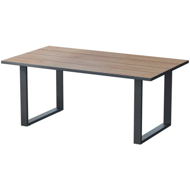 Vicco Avido Eettafel – 180 x 100 cm Krachtige eik goud Goudkleurig Eiken/Zwart