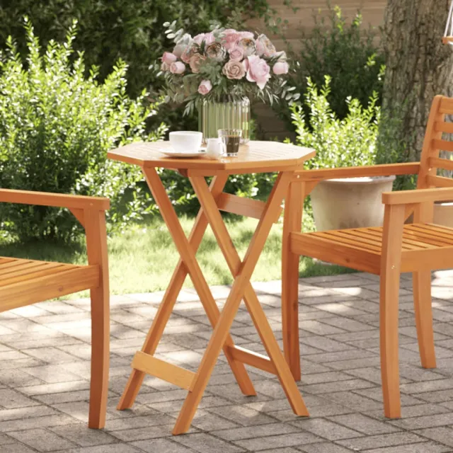 vidaXL Tuintafel inklapbaar Ø60x75 cm massief acaciahout bruin, foto 2