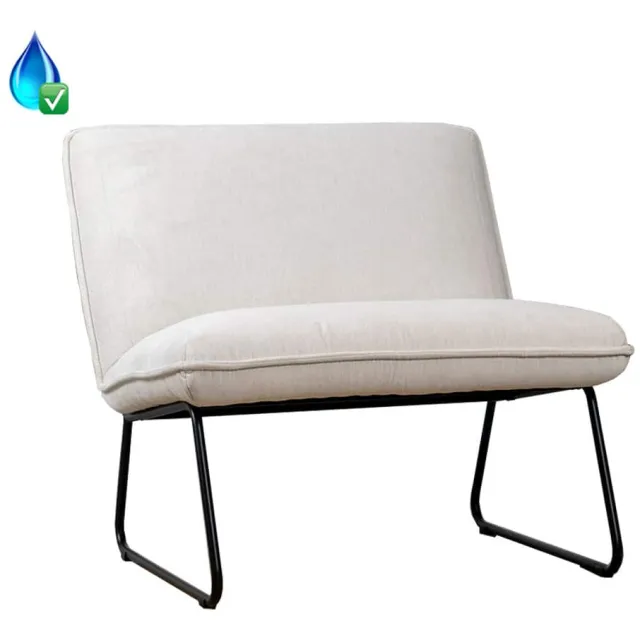 NordXL Fauteuil Merle wit polyester