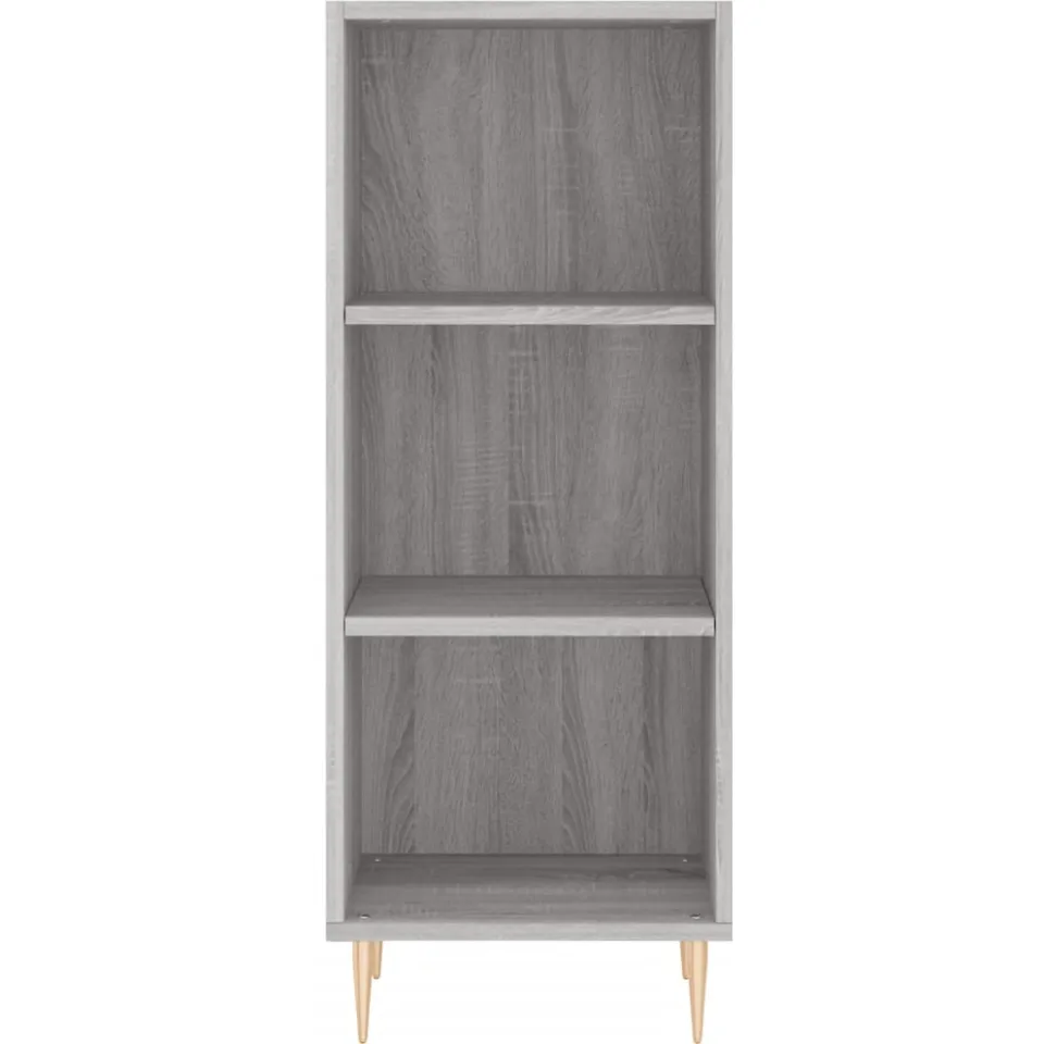 vidaXL Dressoir 34,5x32,5x90 cm bewerkt hout grijs sonoma eikenkleurig, foto 3
