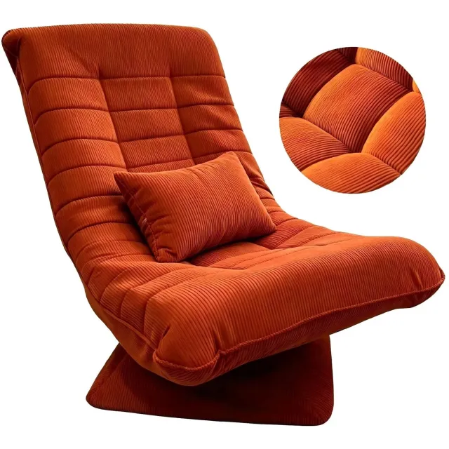 Marqs Fauteuil - Relaxstoel - Ergonomische stoel - Draaistoel 360° - Schommelstoel - 3 Verstelbare standen - Tot 150 kg - Oranje