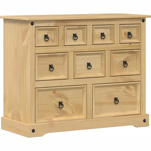 vidaXL Ladekast - Corona - 101x45x82 - cm - massief - grenenhout Bruin