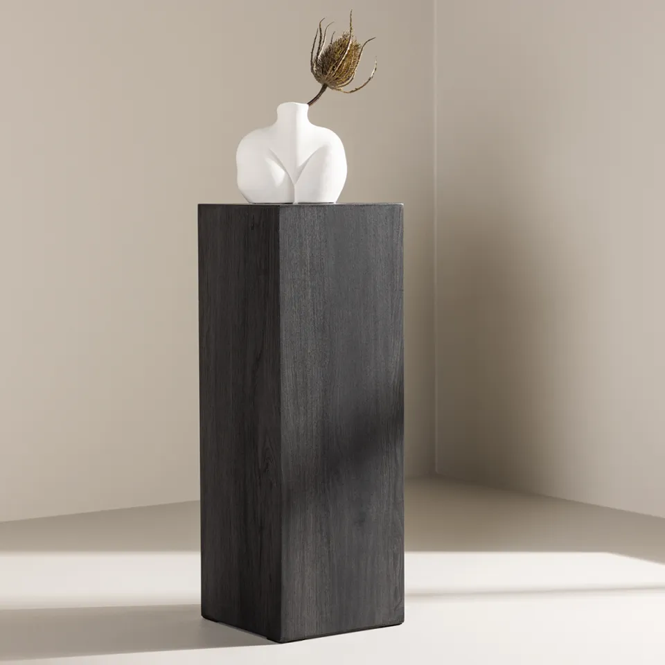 Nest living Rana houten decoratieve zuil zwart - 65 x 23 cm, foto 2