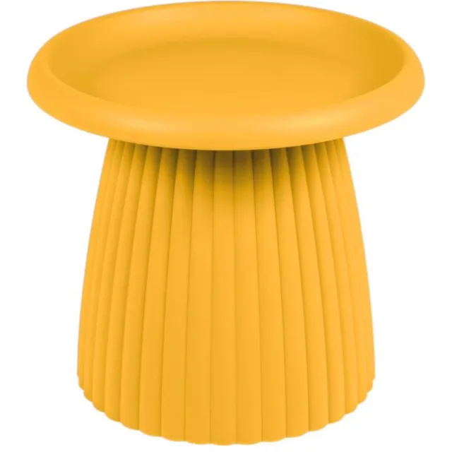 MaximaVida kunststof bijzettafel Mila rond 50 cm okergeel