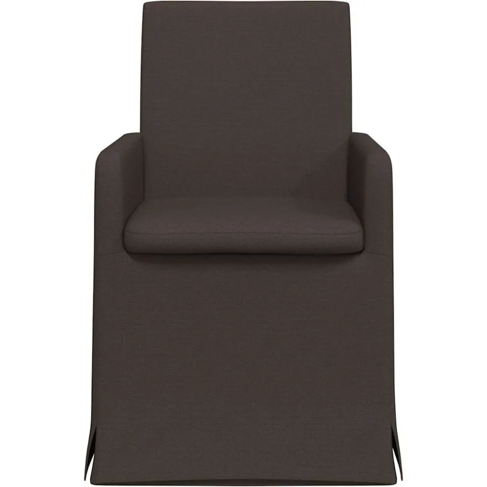 vidaXL Eettafelstoelen 2 st Linnen Donkergrijs 57 x 68 x 94 cm grijs, foto 4
