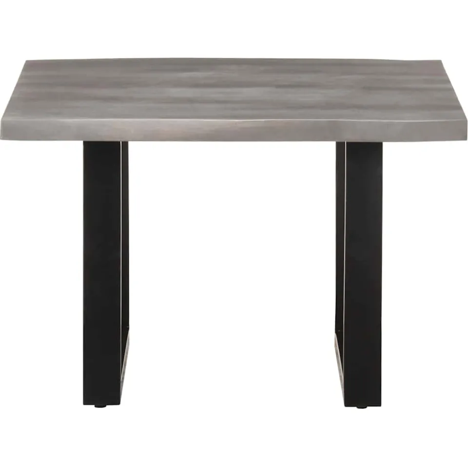 vidaXL Salontafel met natuurlijke randen 60x60x40 cm acaciahout Grijs